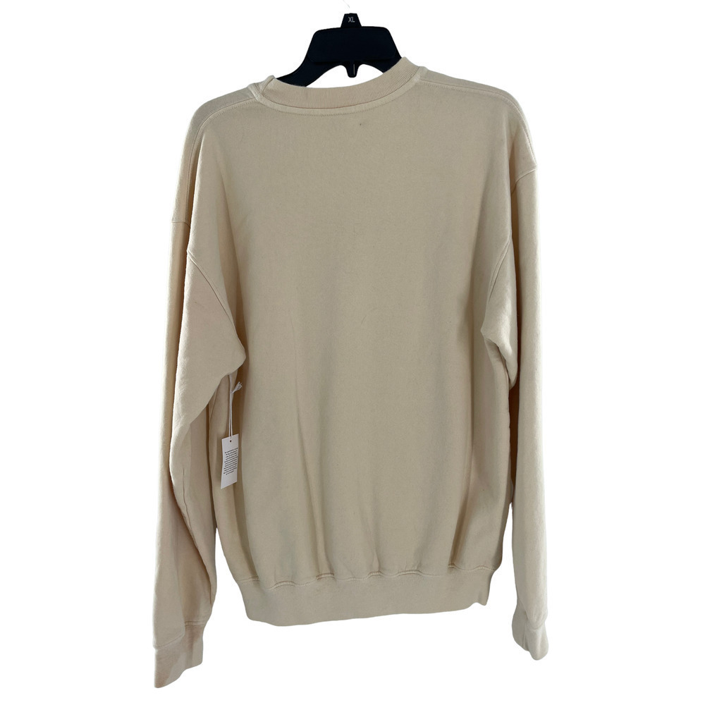 nwt sporty and rich SRHWC CREWNECK cream sweatshirt with black circle logo - Picture 5 of 8
